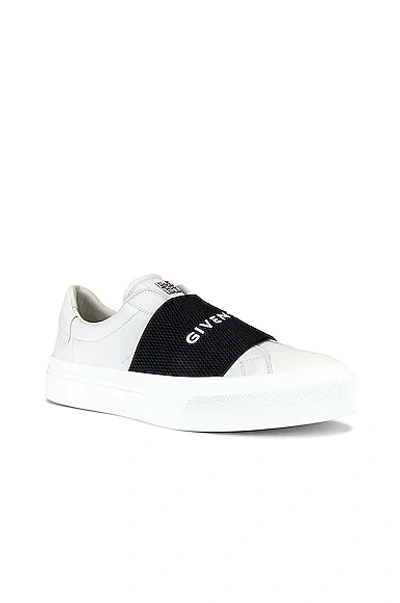 Shop Givenchy Elastic City Court Sneaker In White & Black