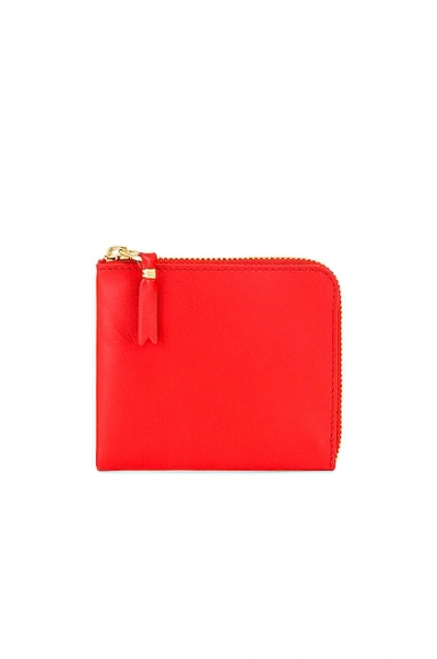 Shop Comme Des Garçons Classic Leather Zip Wallet In Orange