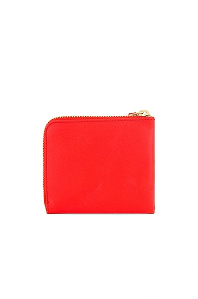 Shop Comme Des Garçons Classic Leather Zip Wallet In Orange