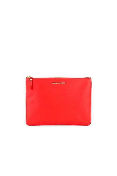 Shop Comme Des Garçons Classic Leather Pouch In Orange