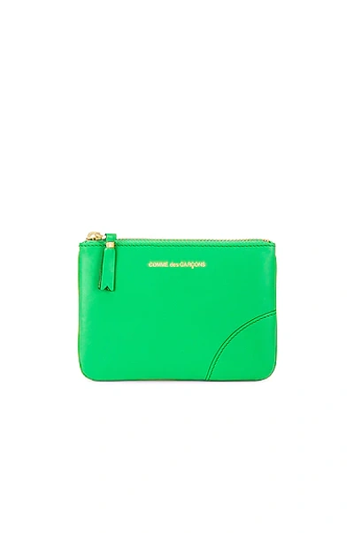 Shop Comme Des Garçons Classic Leather Zip Wallet In Green