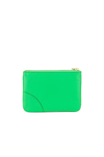 Comme Des Garçons Classic Leather Zip Wallet In Green