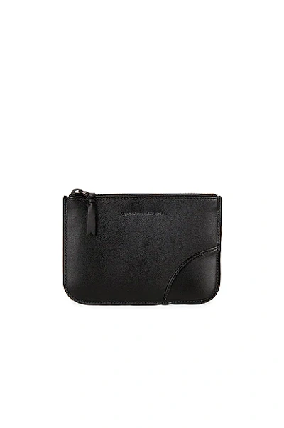 Shop Comme Des Garçons Very Black Leather Zip Wallet