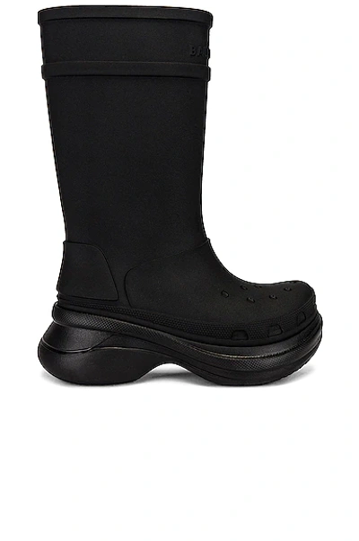 Shop Balenciaga Crocs Boots In Black