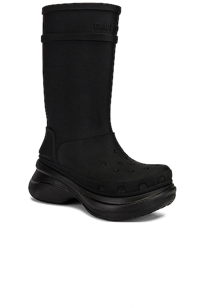Shop Balenciaga Crocs Boots In Black