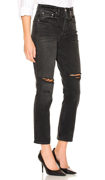 Grlfrnd Karolina Rise Straight Crop In Black