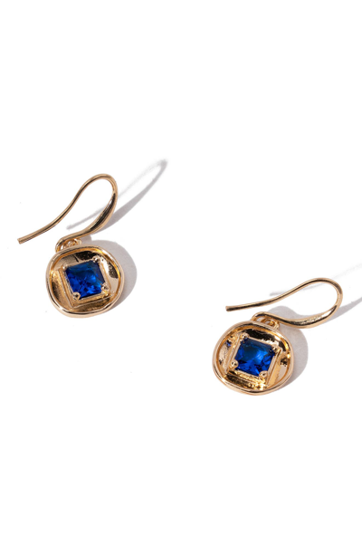 Shop Saachi Disc Charm Drop Earrings In Blue