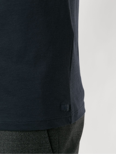 Armani Exchange Basic Logo-patch T-shirt In Blau