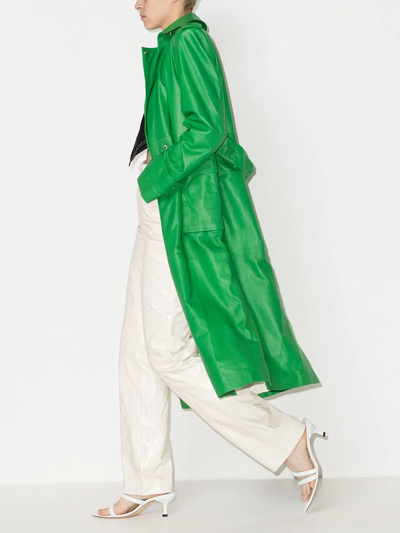Remain Birger Christensen Lynn Leather Straight-leg Trousers In Weiss