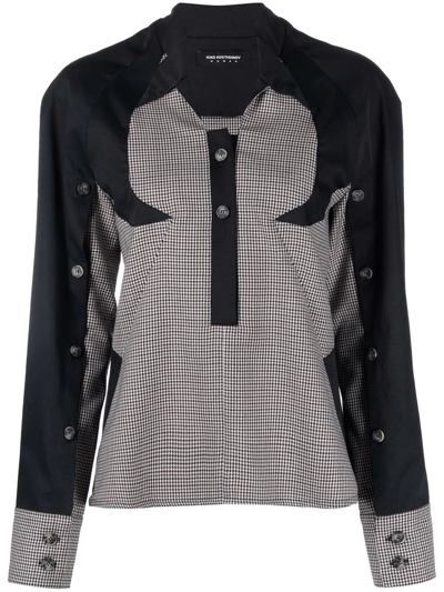 Kiko Kostadinov Black & Beige Stride Pullover Shirt In Nude