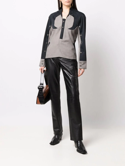 Kiko Kostadinov Black & Beige Stride Pullover Shirt In Nude