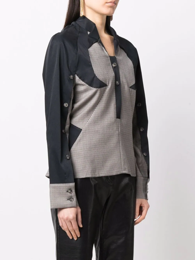 Kiko Kostadinov Black & Beige Stride Pullover Shirt In Nude