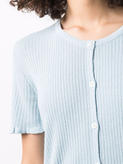 Shop Apc Aria Knit Top In Blau