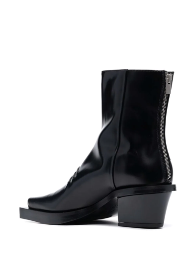 Alyx Leone Leather Ankle Boots In Schwarz