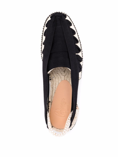 Castaã±er Norman Ribbon-woven Canvas Espadrilles In Schwarz