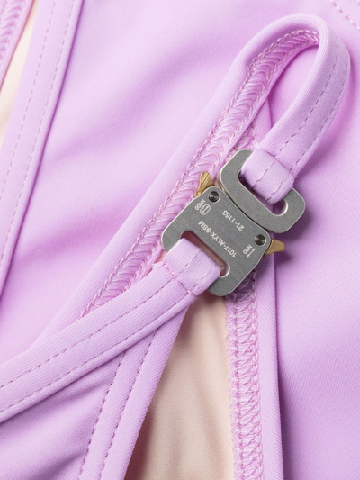 Alyx Micro Buckle Bikini Lilac Lycra Bikini Swimsuit With Small Rollercoaster Buckle - Micro Buckle Bikin In Violett