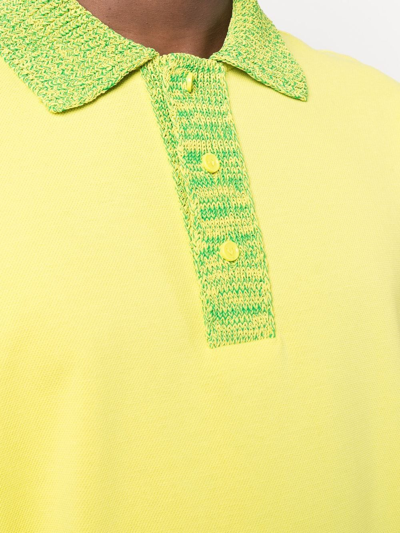 Shop Bottega Veneta Short-sleeve Polo Shirt In Gelb