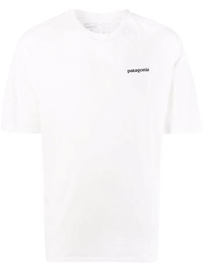 Shop Patagonia Chest Logo-print T-shirt In Weiss