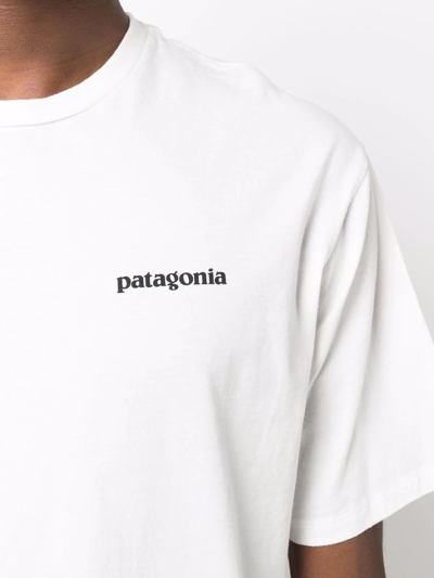 Shop Patagonia Chest Logo-print T-shirt In Weiss