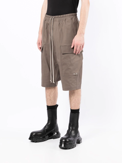 Shop Rick Owens Drawstring-waist Cargo Shorts In Braun