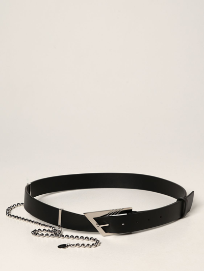 Shop Attico Leather Belt In Schwarz