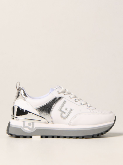 Shop Liu •jo Maxi Wonder Liu Jo Trainers In Leather In White