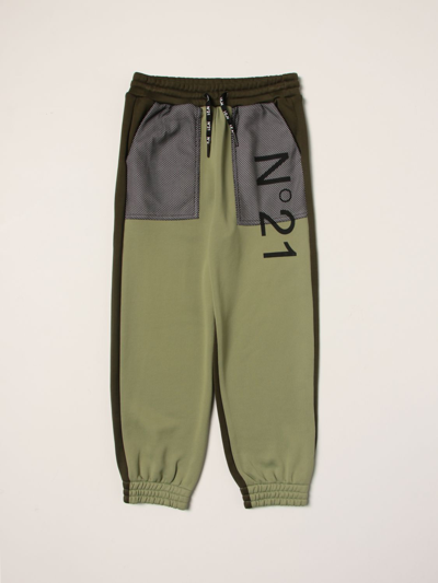 N°21 N ° 21 Jogging Trousers In Cotton Blend In Military