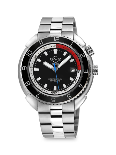 Shop Gv2 Men's Squalo 46mm Stainless Steel Automatic Diver Watch In Black