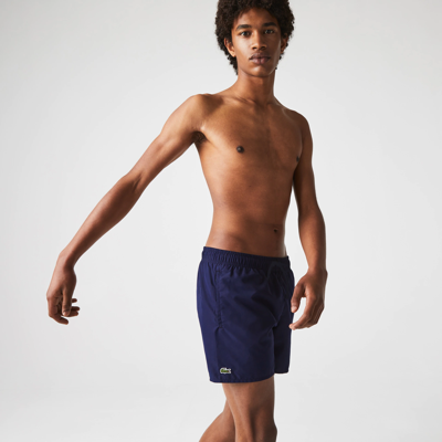 Lacoste Men's Light Quick-dry Swim Shorts - Xl In Blue | ModeSens
