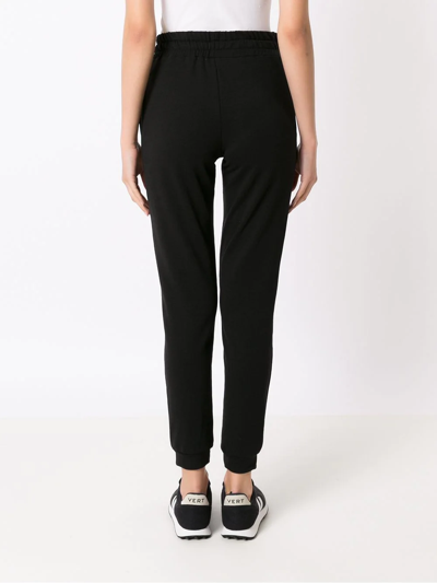Ea7 Studded Logo Track Pants In Black