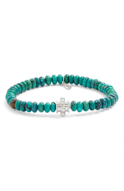 Shop Anzie Bohème Beaded Stone Bracelet In Blue