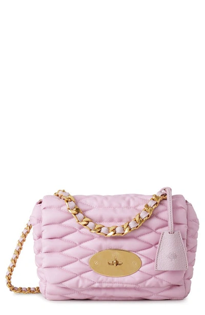 Shop Mulberry Lily Quilted Econyl® Nylon Shoulder Bag In Lilac Blossom