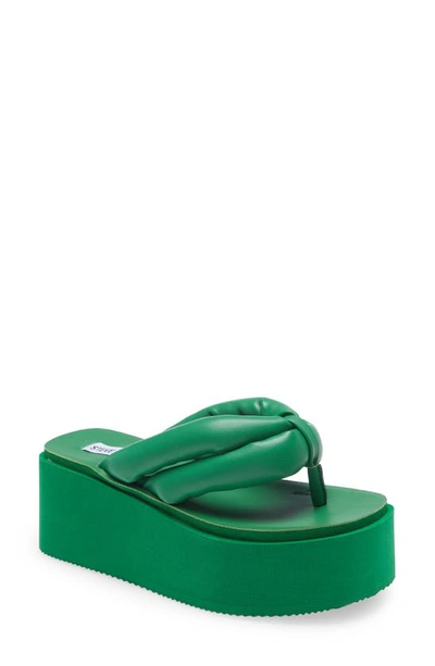 Steve Madden Women's Billion Platform Wedge Sandals In Green | ModeSens