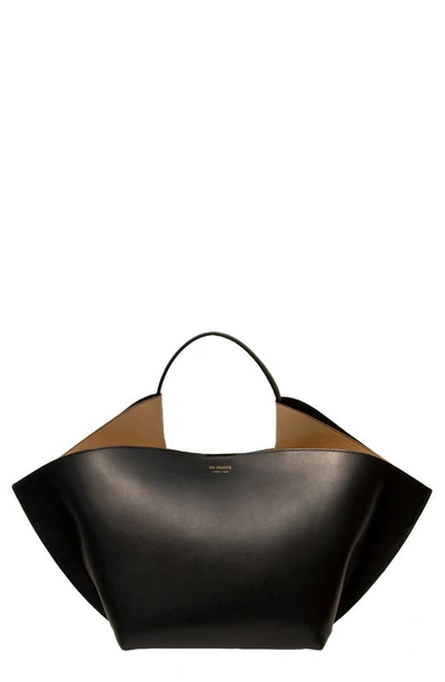 Shop Ree Projects Medium Ann Leather Tote In Black