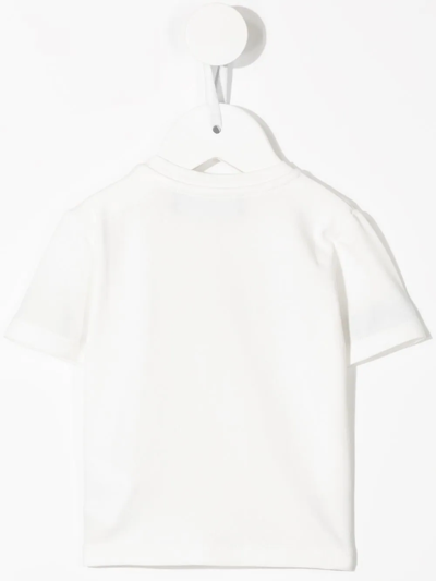 Shop Versace Logo-print Jersey T-shirt In White