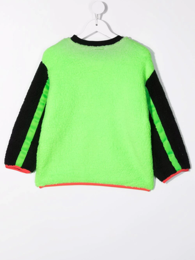 Shop Diesel Colour-block Brushed Sweatshirt In Green