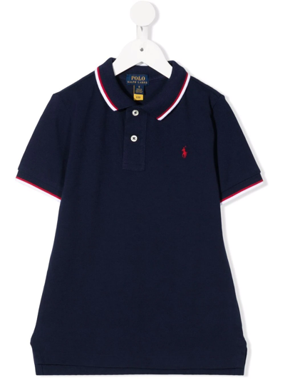 Shop Ralph Lauren Logo-embroidered Polo Shirt In Blue