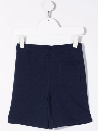 Shop Ralph Lauren Logo-embroidered Track Shorts In Blue