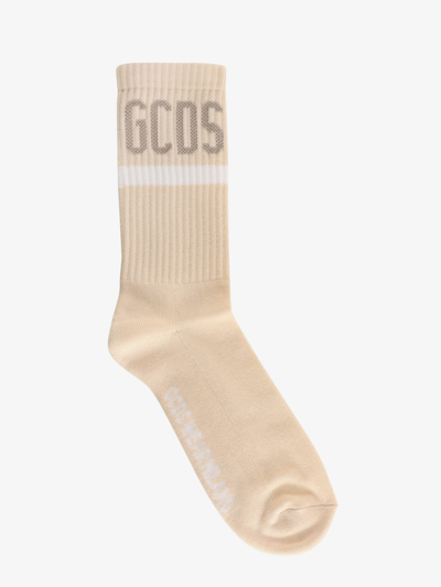 Shop Gcds Socks In Beige