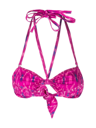 Shop Isabel Marant Étoile Halterneck Bikini Top In Pink