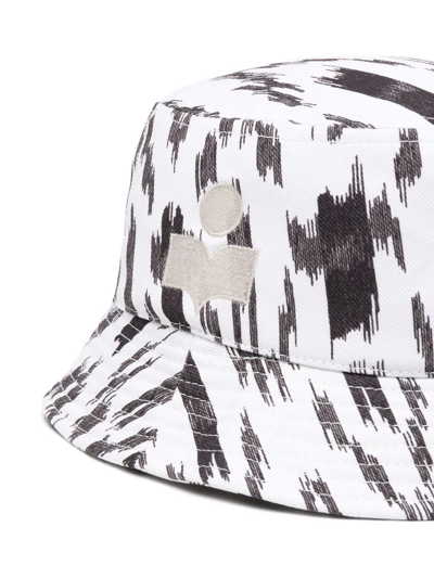 Shop Isabel Marant Embroidered-logo Bucket Hat In Black