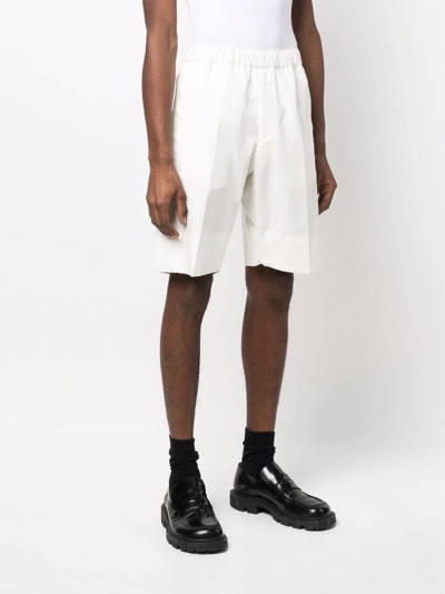 Shop Alexander Mcqueen Cotton Bermuda Shorts In White