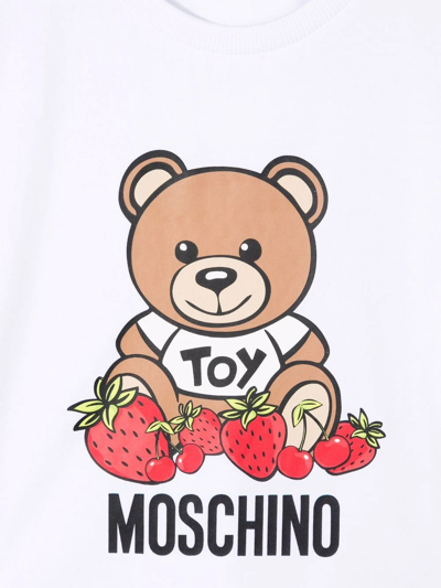 Shop Moschino Toy Bear Graphic T-shirt In White