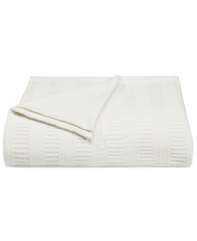 Shop Nautica Rope Stripe Woven Cotton Reversible Blanket, Twin In Off White