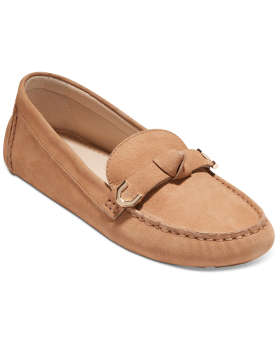 Shop Cole Haan Women's Evelyn Bow Driver Loafers In Birch