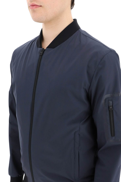 Shop Herno Laminar Bomber Jacket In Gore-tex Infinium In Blue