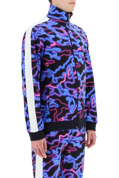 Shop Valentino Neon Camou Track Jacket In Black,white