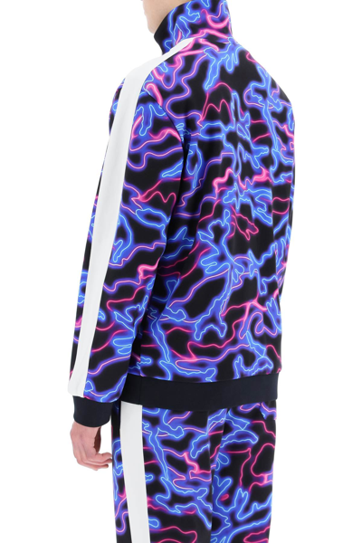 Shop Valentino Neon Camou Track Jacket In Black,white