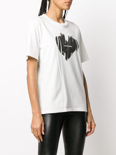 Shop Saint Laurent T-shirts And Polos In Naturel/noir