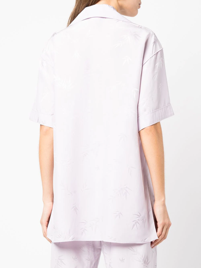 Shop Alexander Wang Jacquard Pajama-style Shirt In Purple